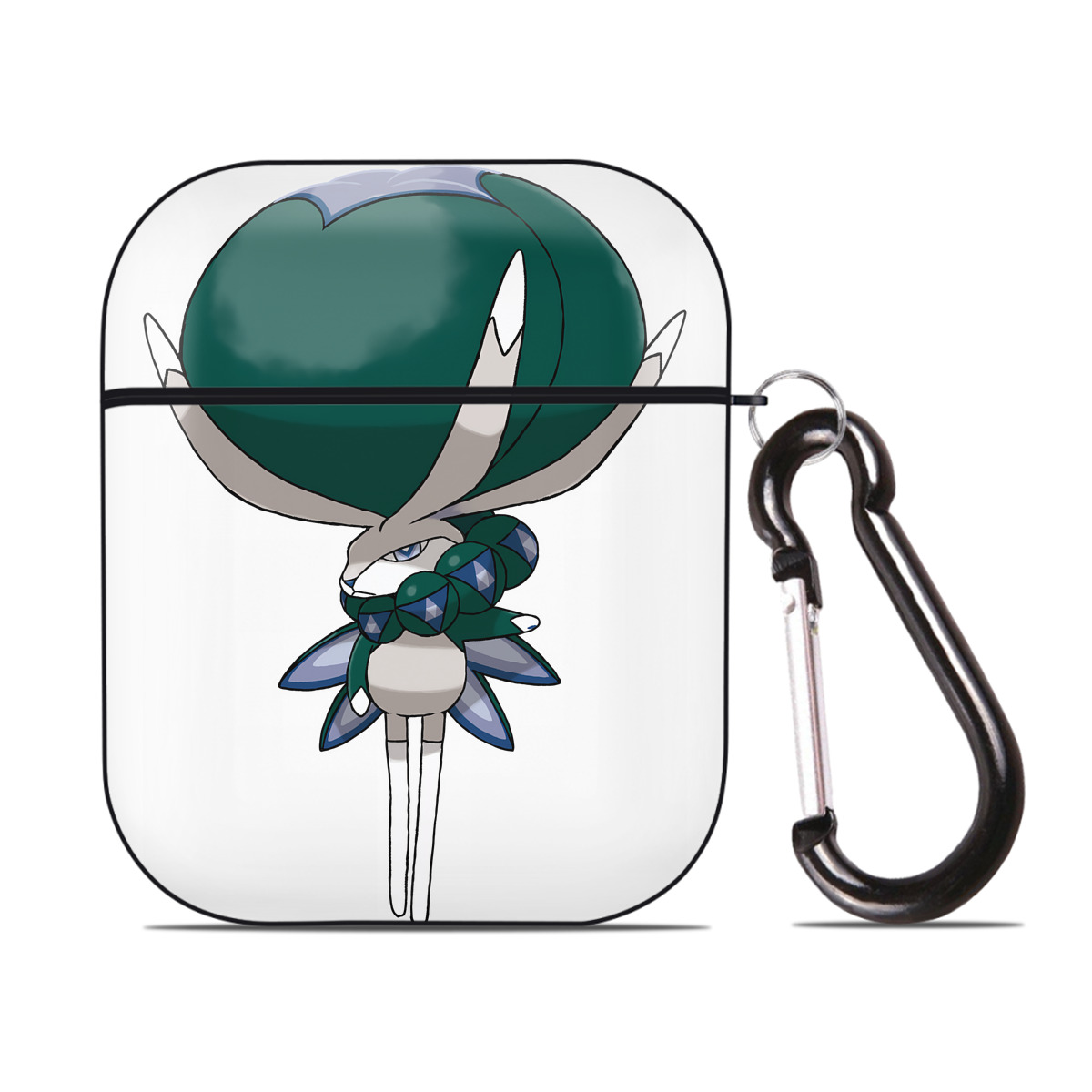 （画像用） ポケットモンスター Pokémon AirPods 第2世代保護ケース ハードシェル ブラック 耐衝撃・防指紋・カラビナ付き