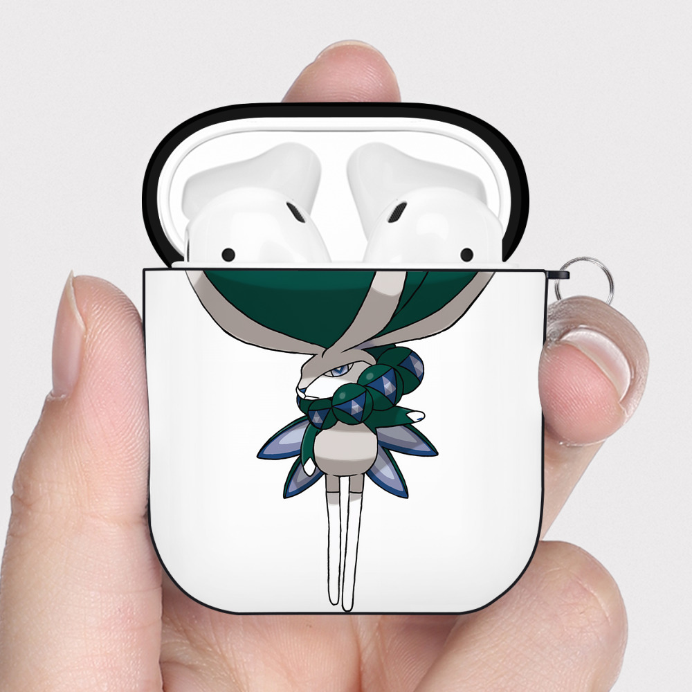 （画像用） ポケットモンスター Pokémon AirPods 第2世代保護ケース ハードシェル ブラック 耐衝撃・防指紋・カラビナ付き