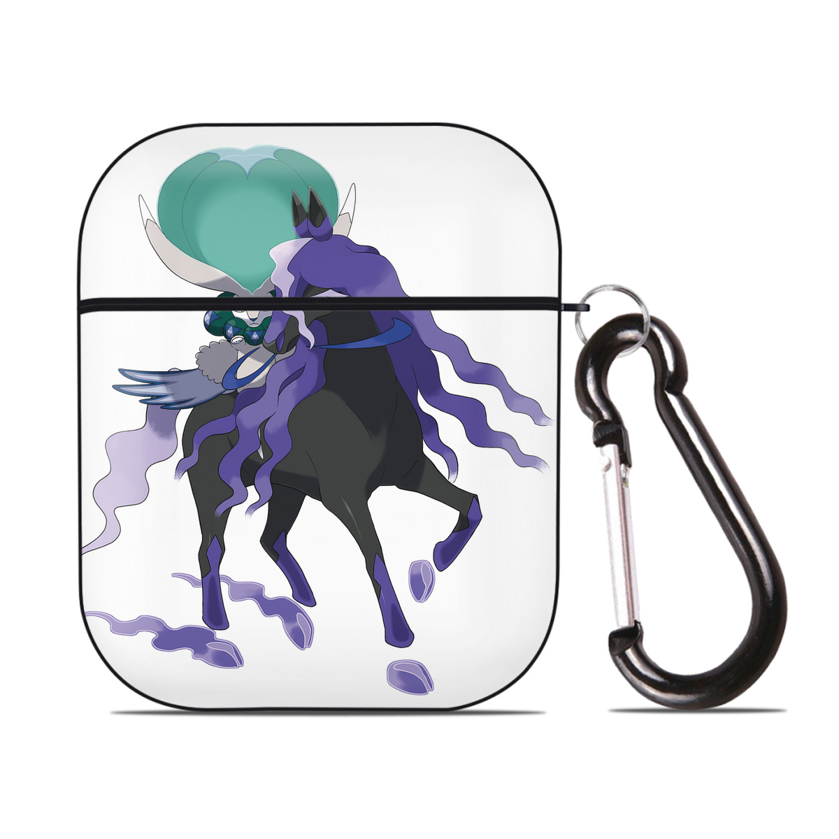 （画像用） ポケットモンスター Pokémon AirPods 第2世代保護ケース ハードシェル ブラック 耐衝撃・防指紋・カラビナ付き