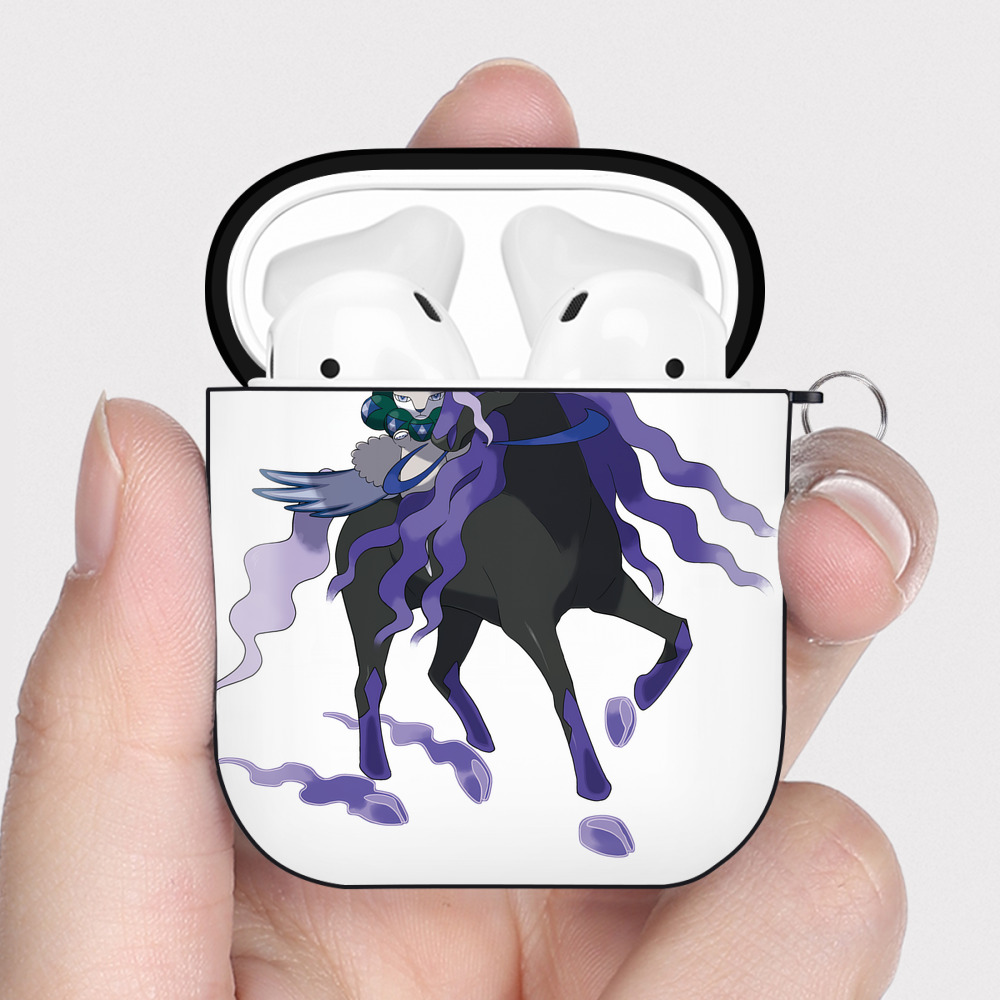 （画像用） ポケットモンスター Pokémon AirPods 第2世代保護ケース ハードシェル ブラック 耐衝撃・防指紋・カラビナ付き