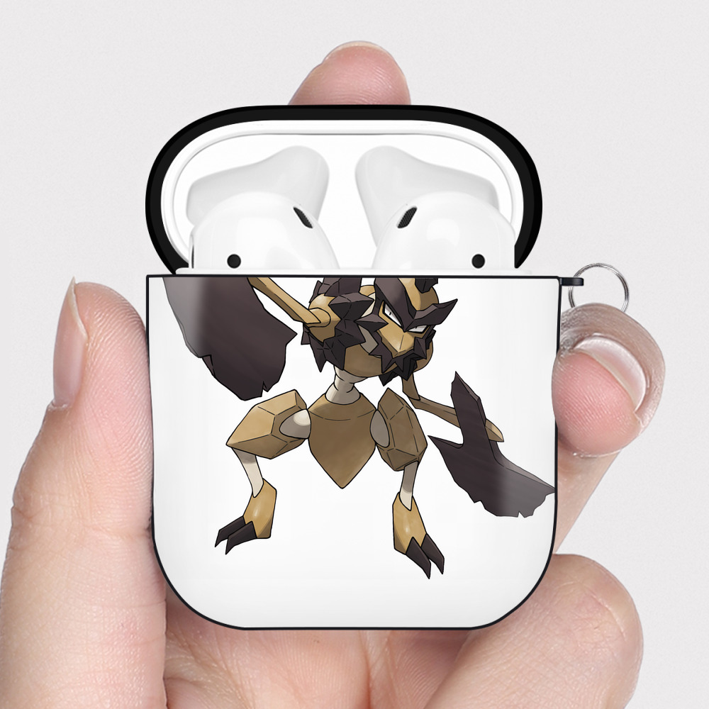 （画像用） ポケットモンスター Pokémon AirPods 第2世代保護ケース ハードシェル ブラック 耐衝撃・防指紋・カラビナ付き