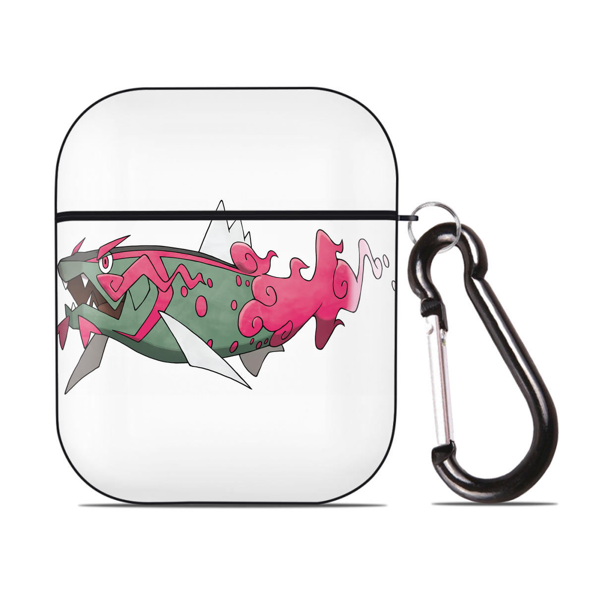 （画像用） ポケットモンスター Pokémon AirPods 第2世代保護ケース ハードシェル ブラック 耐衝撃・防指紋・カラビナ付き