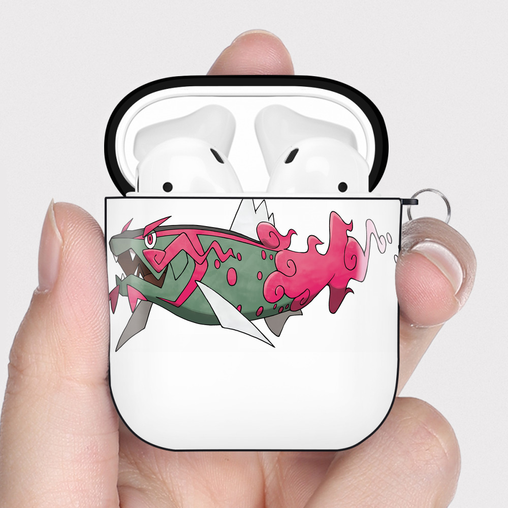 （画像用） ポケットモンスター Pokémon AirPods 第2世代保護ケース ハードシェル ブラック 耐衝撃・防指紋・カラビナ付き