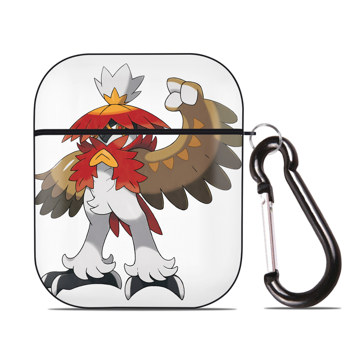 （画像用） ポケットモンスター Pokémon AirPods 第2世代保護ケース ハードシェル ブラック 耐衝撃・防指紋・カラビナ付き