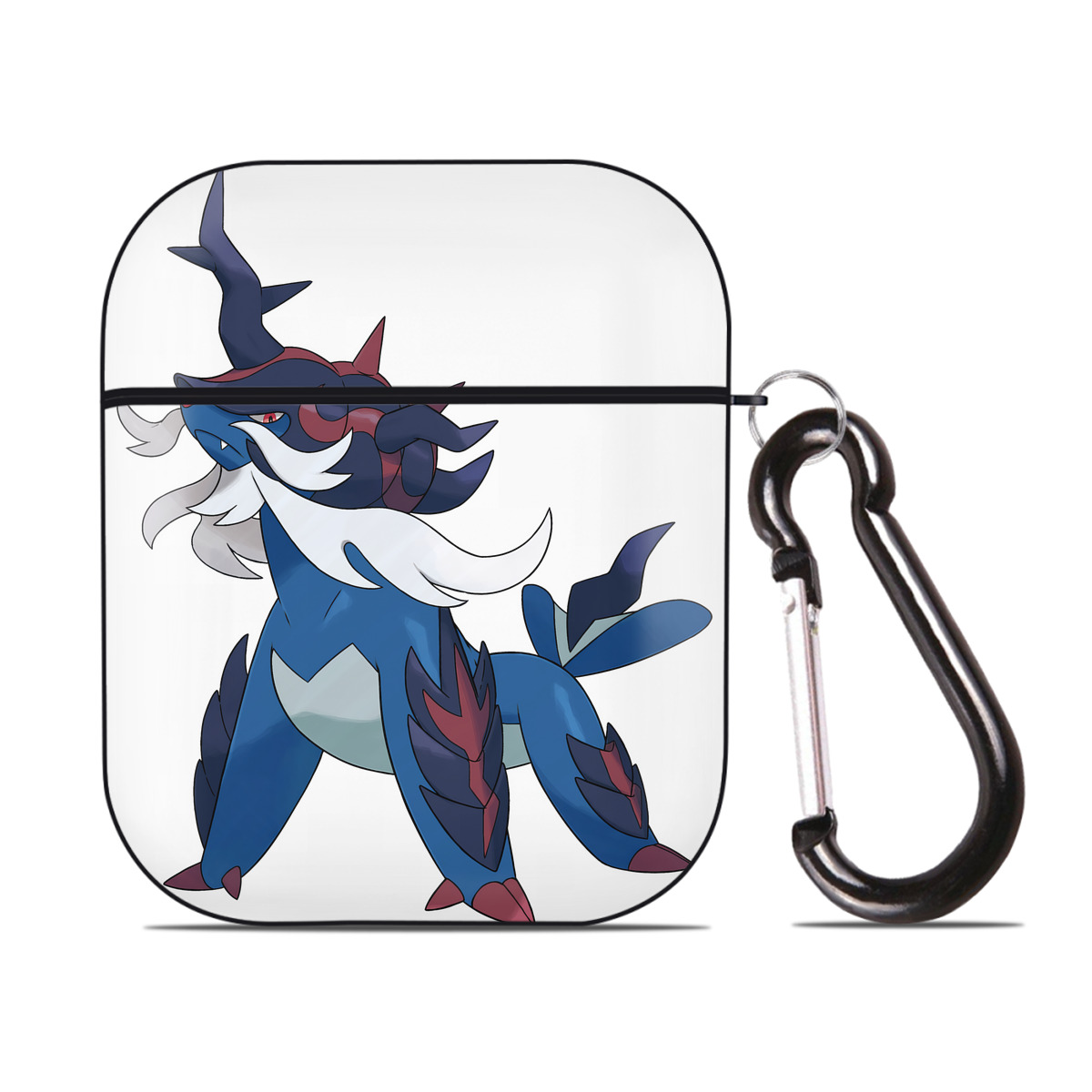 （画像用） ポケットモンスター Pokémon AirPods 第2世代保護ケース ハードシェル ブラック 耐衝撃・防指紋・カラビナ付き