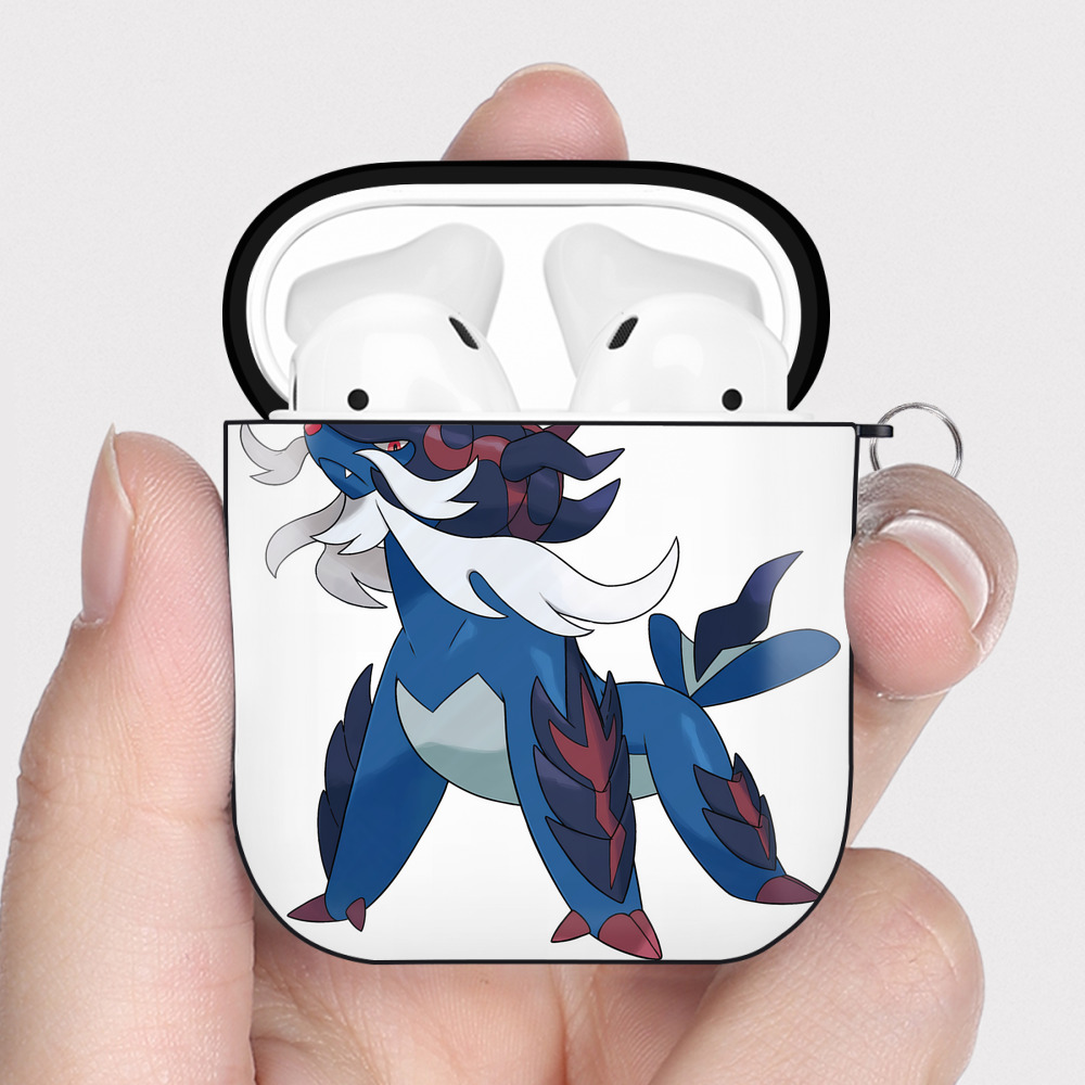 （画像用） ポケットモンスター Pokémon AirPods 第2世代保護ケース ハードシェル ブラック 耐衝撃・防指紋・カラビナ付き