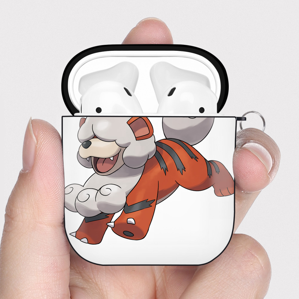 （画像用） ポケットモンスター Pokémon AirPods 第2世代保護ケース ハードシェル ブラック 耐衝撃・防指紋・カラビナ付き