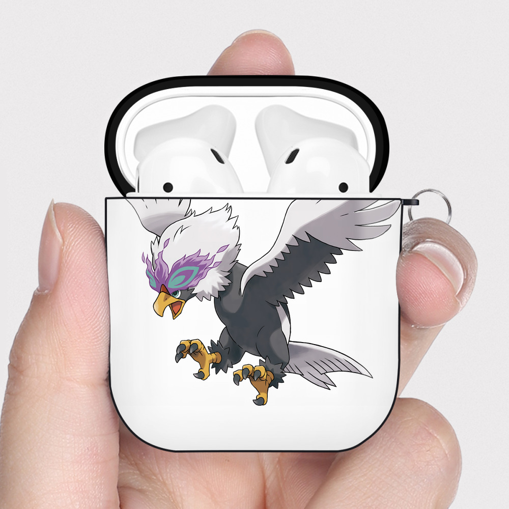 （画像用） ポケットモンスター Pokémon AirPods 第2世代保護ケース ハードシェル ブラック 耐衝撃・防指紋・カラビナ付き