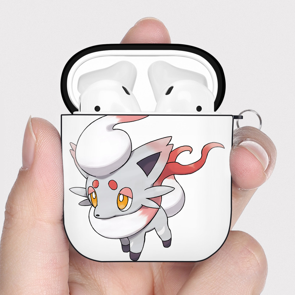（画像用） ポケットモンスター Pokémon AirPods 第2世代保護ケース ハードシェル ブラック 耐衝撃・防指紋・カラビナ付き