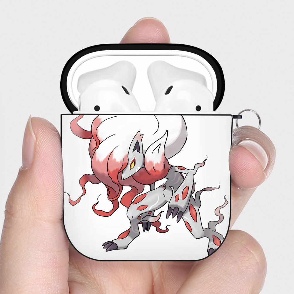 （画像用） ポケットモンスター Pokémon AirPods 第2世代保護ケース ハードシェル ブラック 耐衝撃・防指紋・カラビナ付き