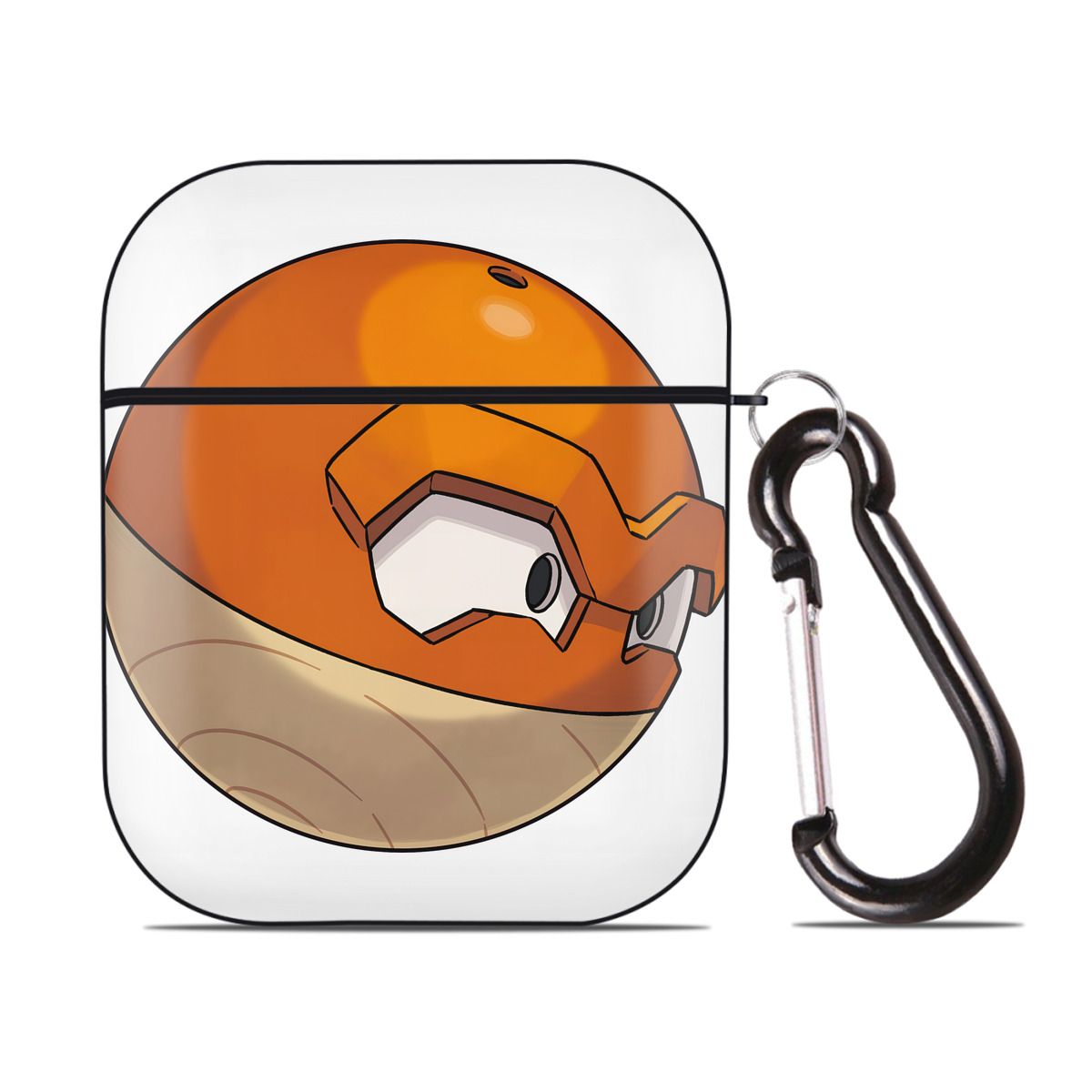 （画像用） ポケットモンスター Pokémon AirPods 第2世代保護ケース ハードシェル ブラック 耐衝撃・防指紋・カラビナ付き