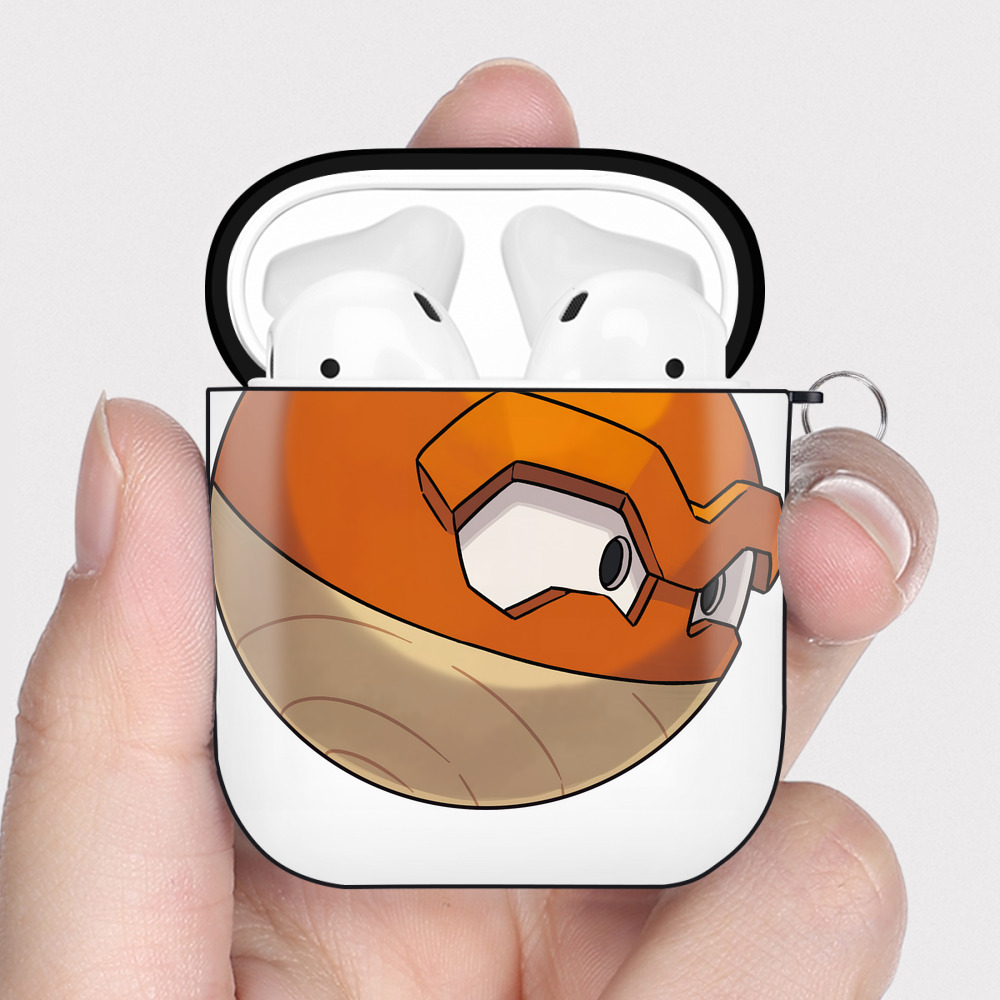 （画像用） ポケットモンスター Pokémon AirPods 第2世代保護ケース ハードシェル ブラック 耐衝撃・防指紋・カラビナ付き