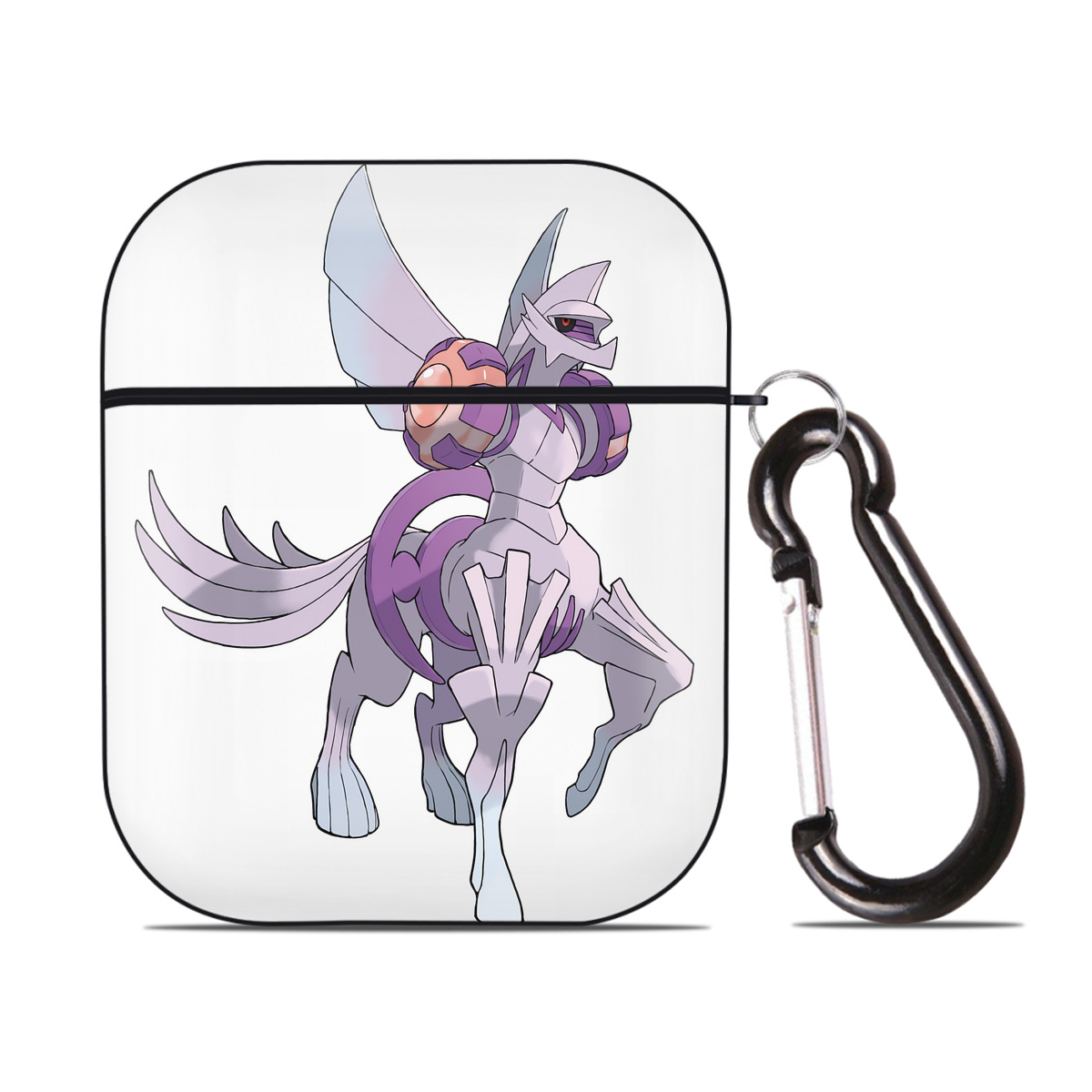 （画像用） ポケットモンスター Pokémon AirPods 第2世代保護ケース ハードシェル ブラック 耐衝撃・防指紋・カラビナ付き