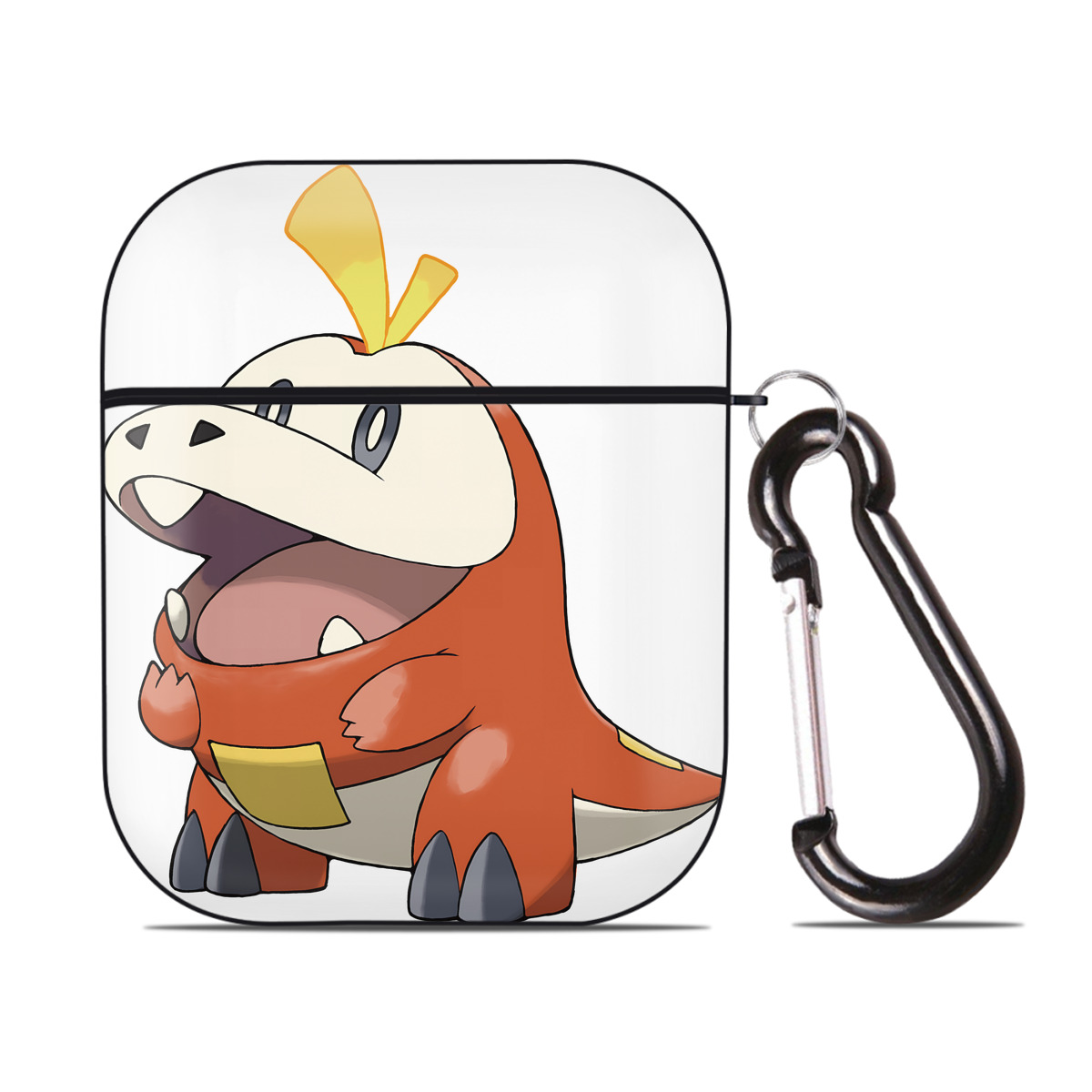 （画像用） ポケットモンスター Pokémon AirPods 第2世代保護ケース ハードシェル ブラック 耐衝撃・防指紋・カラビナ付き