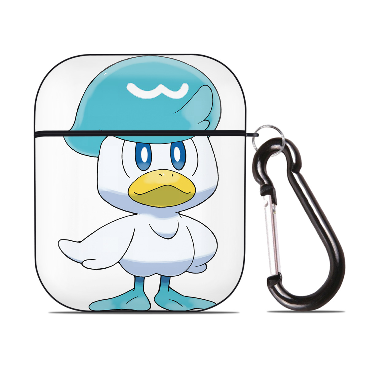（画像用） ポケットモンスター Pokémon AirPods 第2世代保護ケース ハードシェル ブラック 耐衝撃・防指紋・カラビナ付き