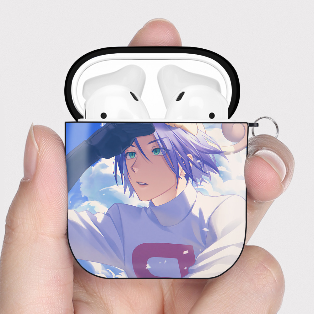 （画像用） ポケットモンスター Pokémon AirPods 第2世代保護ケース ハードシェル ブラック 耐衝撃・防指紋・カラビナ付き