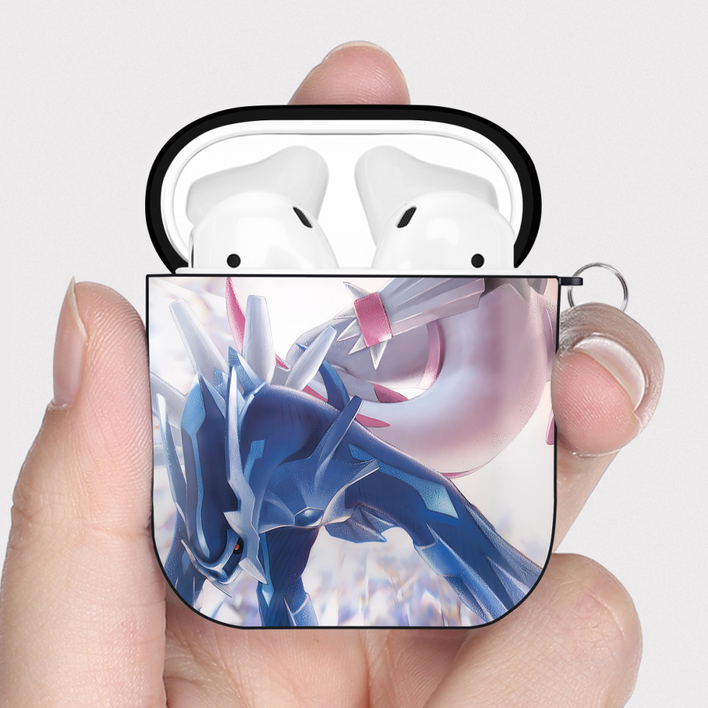 （画像用） ポケットモンスター Pokémon AirPods 第2世代保護ケース ハードシェル ブラック 耐衝撃・防指紋・カラビナ付き