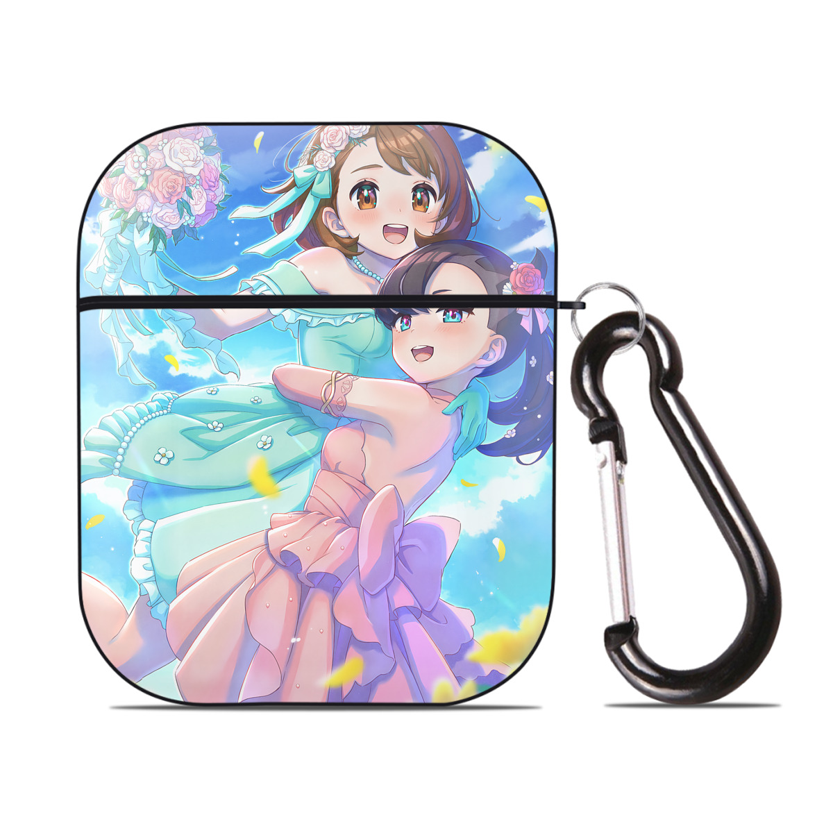 （画像用） ポケットモンスター Pokémon AirPods 第2世代保護ケース ハードシェル ブラック 耐衝撃・防指紋・カラビナ付き