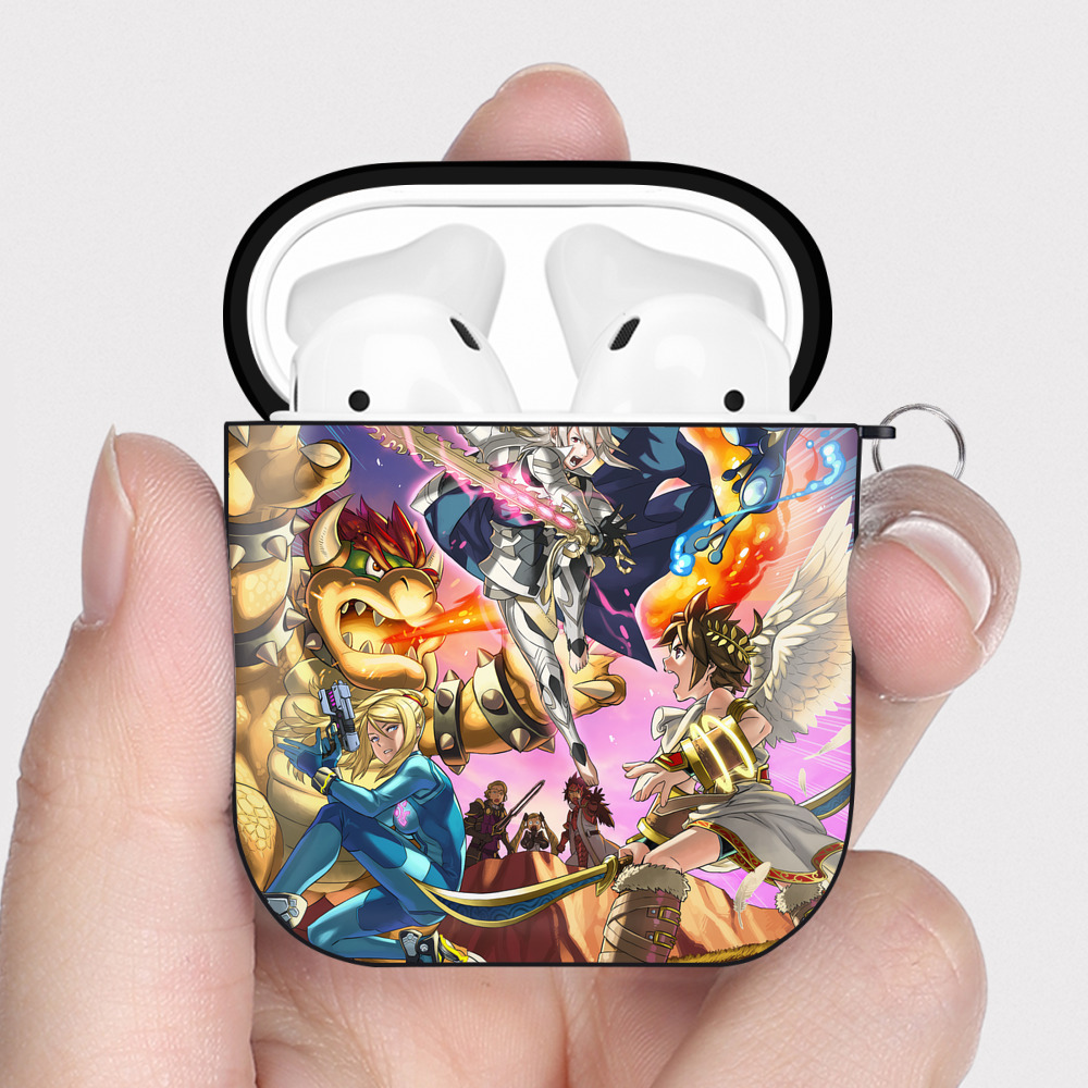 （画像用） ポケットモンスター Pokémon AirPods 第2世代保護ケース ハードシェル ブラック 耐衝撃・防指紋・カラビナ付き