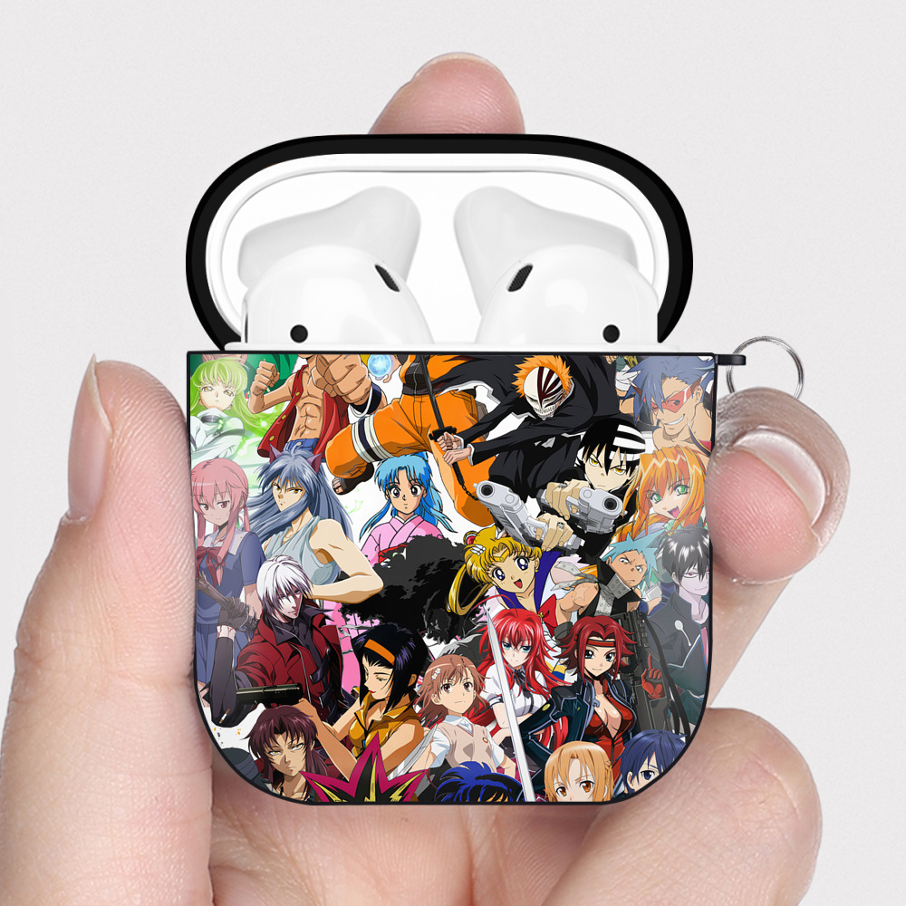 （画像用） ポケットモンスター Pokémon AirPods 第2世代保護ケース ハードシェル ブラック 耐衝撃・防指紋・カラビナ付き