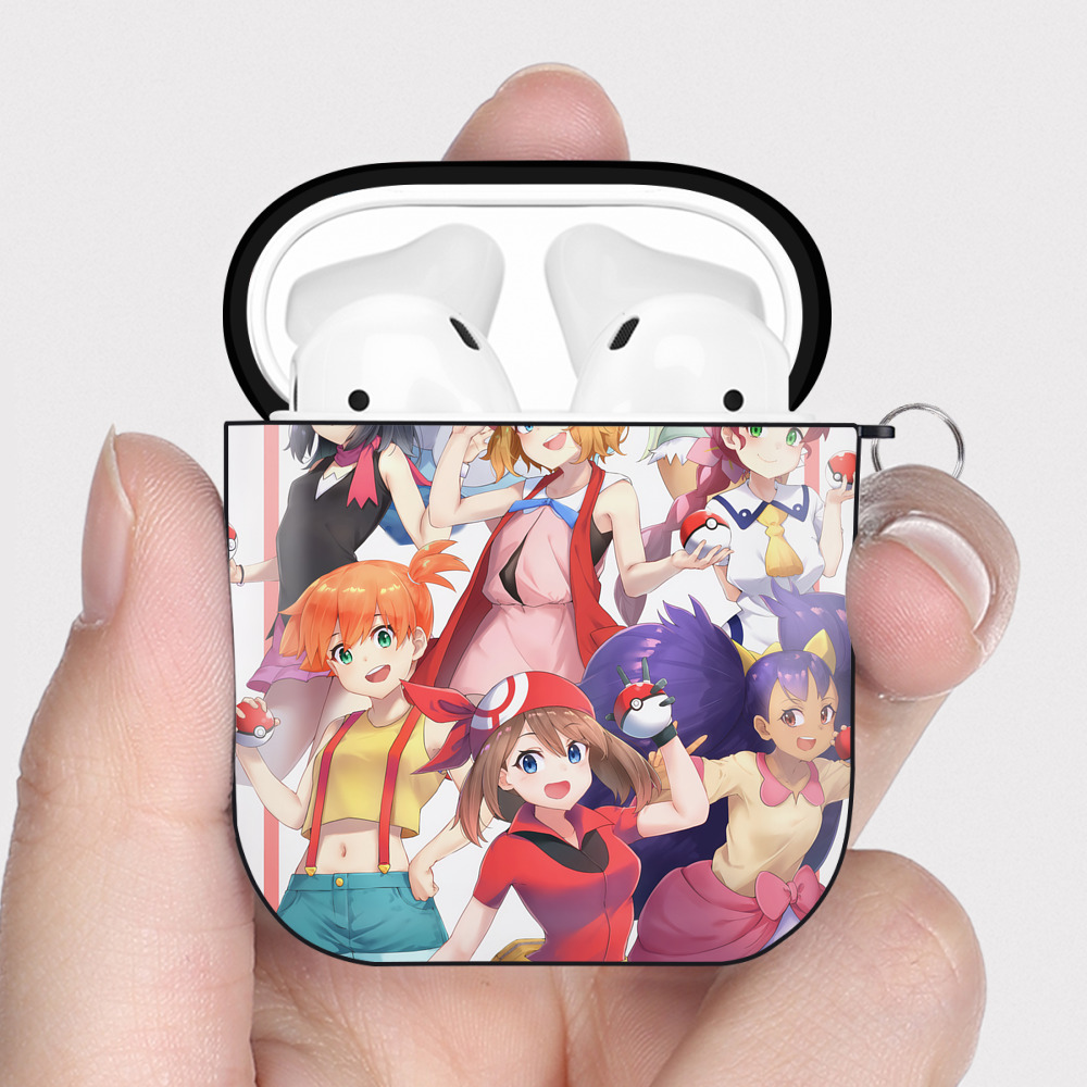 （画像用） ポケットモンスター Pokémon AirPods 第2世代保護ケース ハードシェル ブラック 耐衝撃・防指紋・カラビナ付き