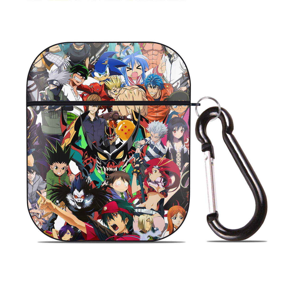（画像用） ポケットモンスター Pokémon AirPods 第2世代保護ケース ハードシェル ブラック 耐衝撃・防指紋・カラビナ付き