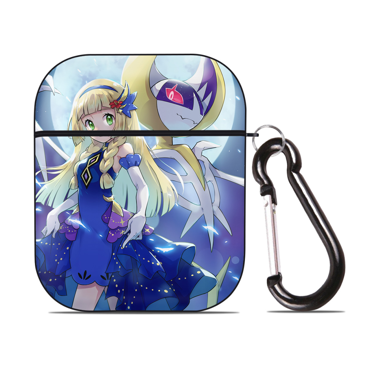 （画像用） ポケットモンスター Pokémon AirPods 第2世代保護ケース ハードシェル ブラック 耐衝撃・防指紋・カラビナ付き