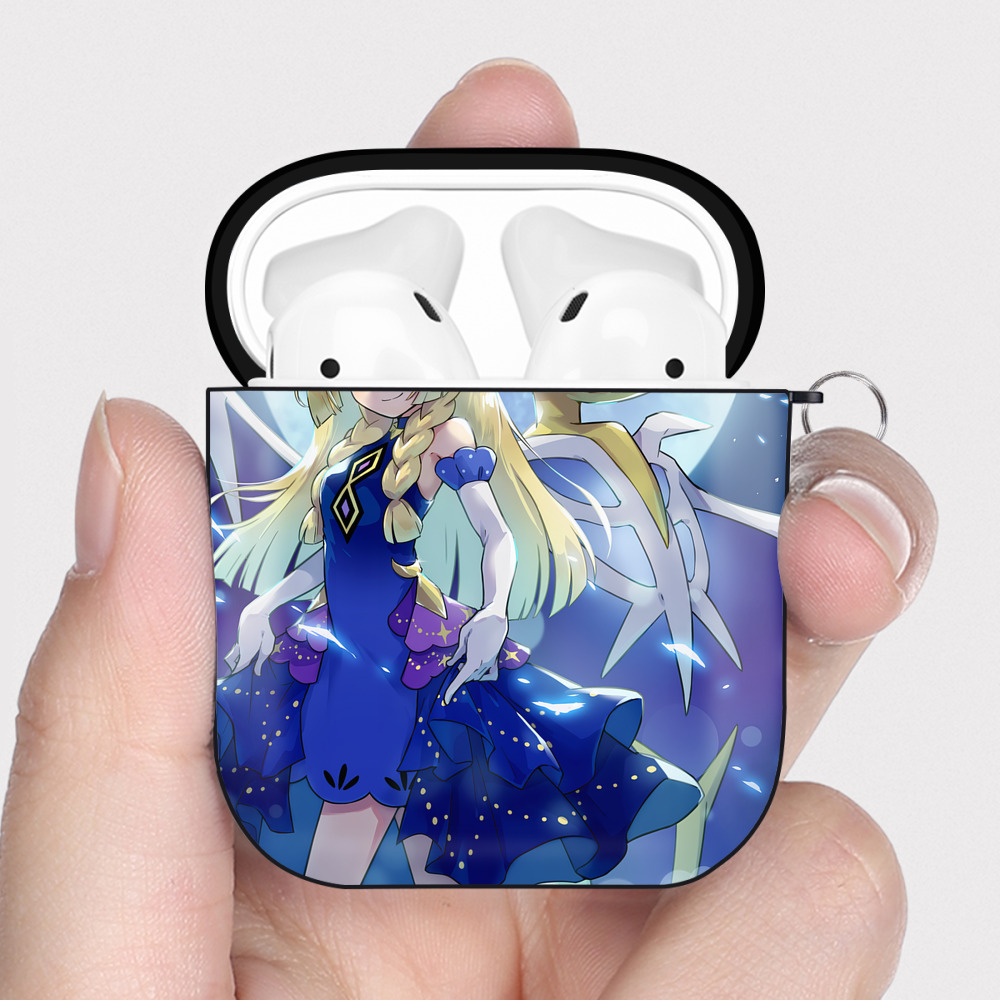 （画像用） ポケットモンスター Pokémon AirPods 第2世代保護ケース ハードシェル ブラック 耐衝撃・防指紋・カラビナ付き
