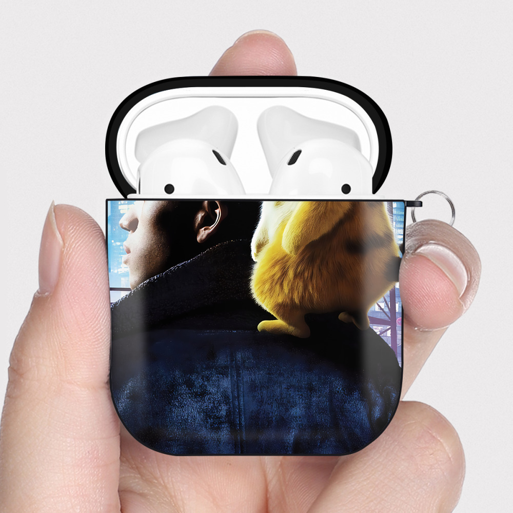 （画像用） ポケットモンスター Pokémon AirPods 第2世代保護ケース ハードシェル ブラック 耐衝撃・防指紋・カラビナ付き