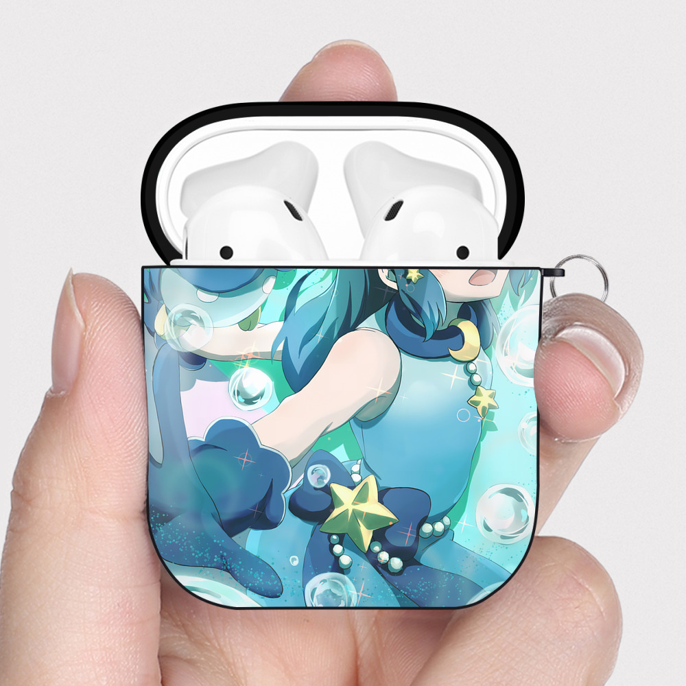 （画像用） ポケットモンスター Pokémon AirPods 第2世代保護ケース ハードシェル ブラック 耐衝撃・防指紋・カラビナ付き