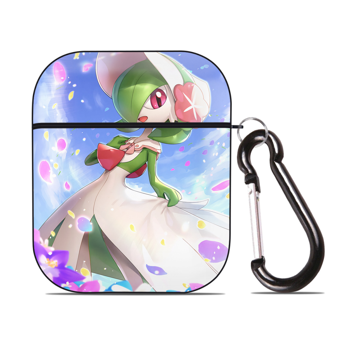 （画像用） ポケットモンスター Pokémon AirPods 第2世代保護ケース ハードシェル ブラック 耐衝撃・防指紋・カラビナ付き