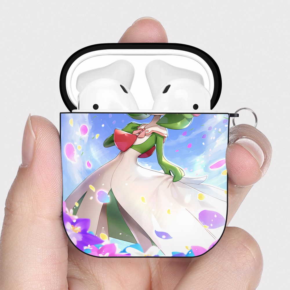 （画像用） ポケットモンスター Pokémon AirPods 第2世代保護ケース ハードシェル ブラック 耐衝撃・防指紋・カラビナ付き