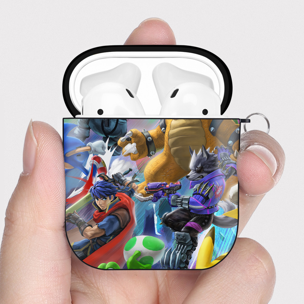 （画像用） ポケットモンスター Pokémon AirPods 第2世代保護ケース ハードシェル ブラック 耐衝撃・防指紋・カラビナ付き