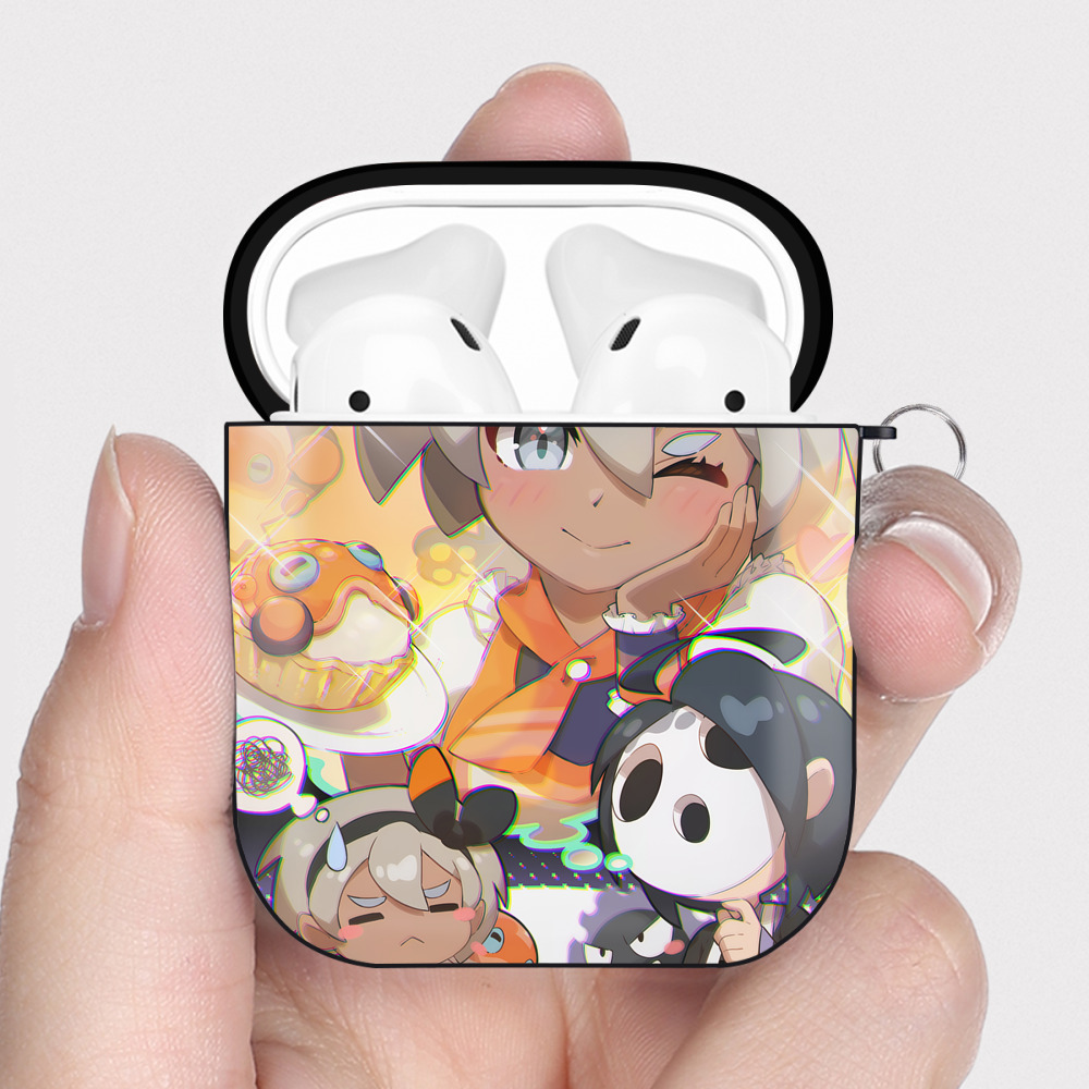 （画像用） ポケットモンスター Pokémon AirPods 第2世代保護ケース ハードシェル ブラック 耐衝撃・防指紋・カラビナ付き