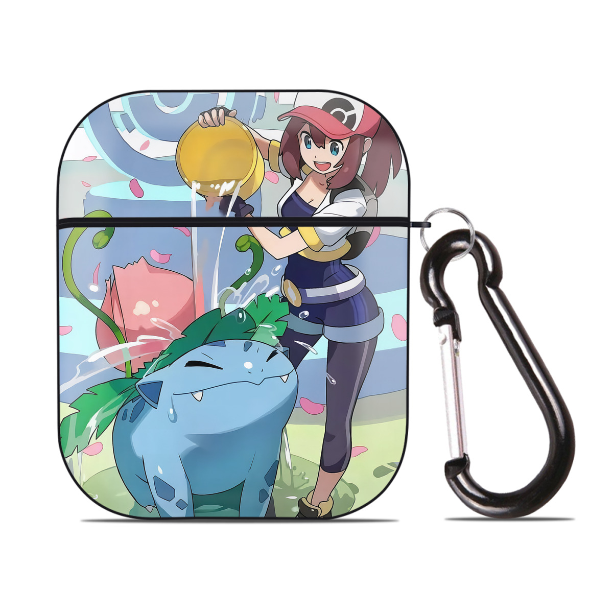 （画像用） ポケットモンスター Pokémon AirPods 第2世代保護ケース ハードシェル ブラック 耐衝撃・防指紋・カラビナ付き