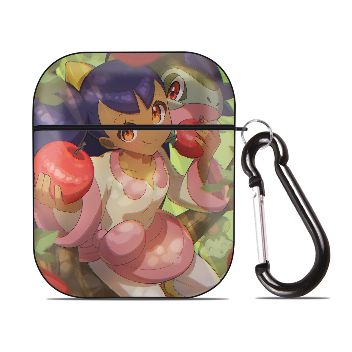 （画像用） ポケットモンスター Pokémon AirPods 第2世代保護ケース ハードシェル ブラック 耐衝撃・防指紋・カラビナ付き