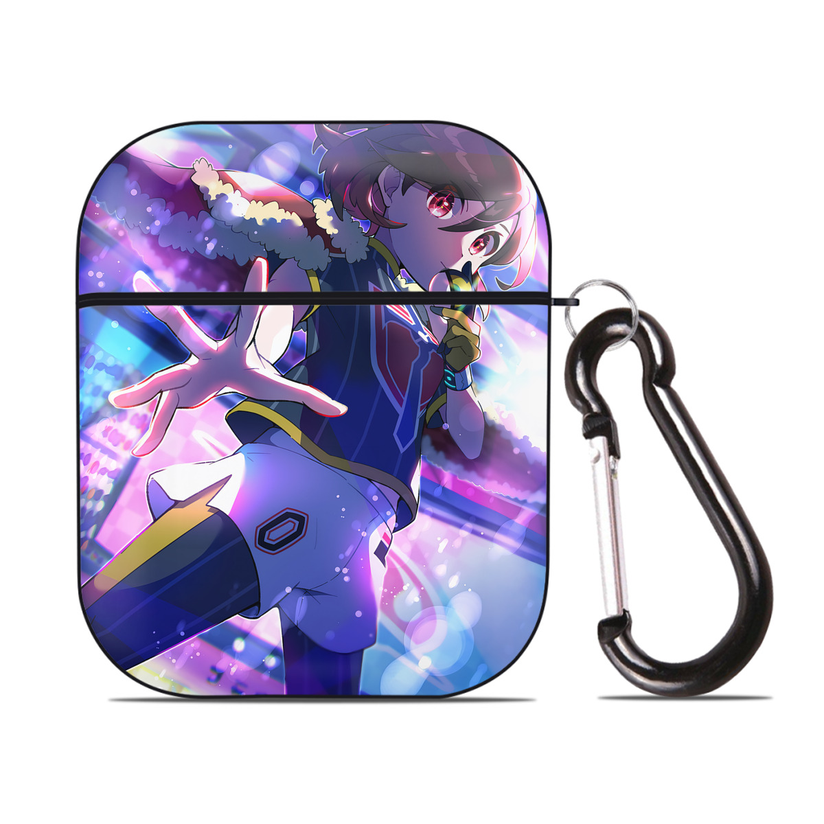 （画像用） ポケットモンスター Pokémon AirPods 第2世代保護ケース ハードシェル ブラック 耐衝撃・防指紋・カラビナ付き