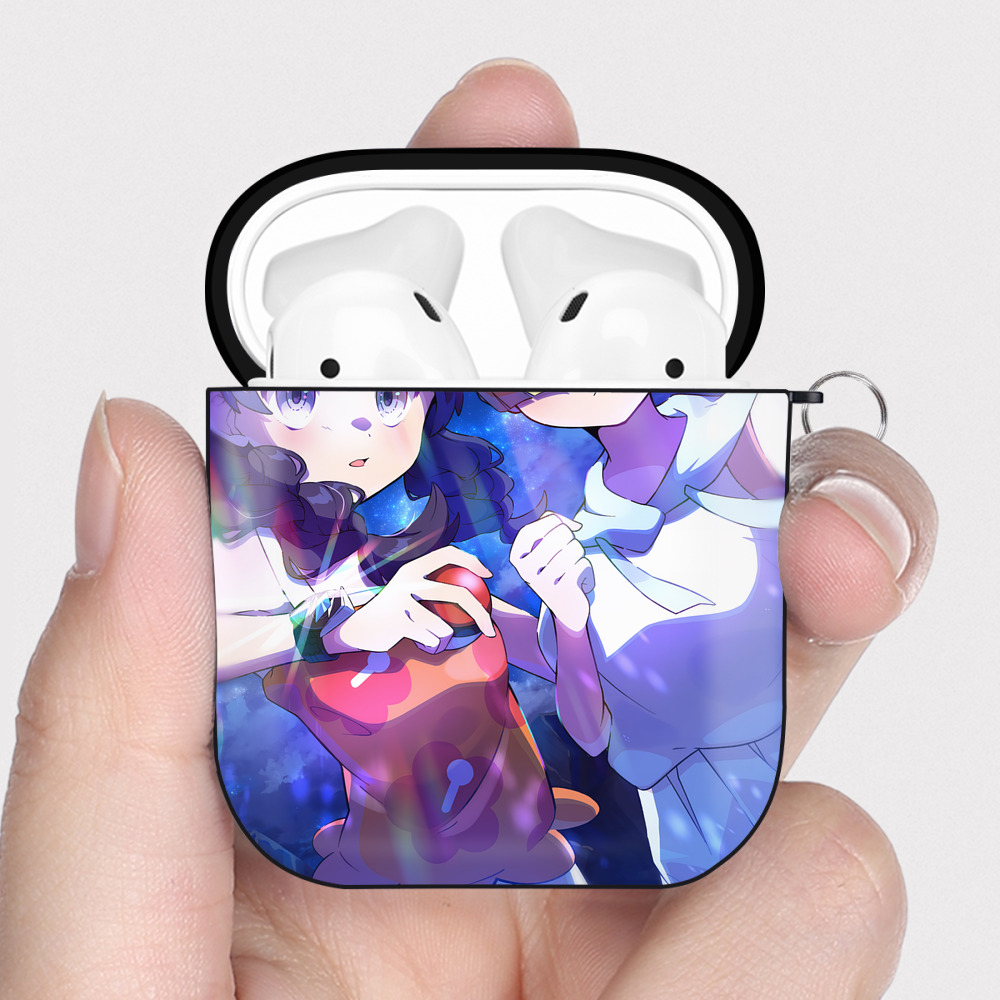 （画像用） ポケットモンスター Pokémon AirPods 第2世代保護ケース ハードシェル ブラック 耐衝撃・防指紋・カラビナ付き