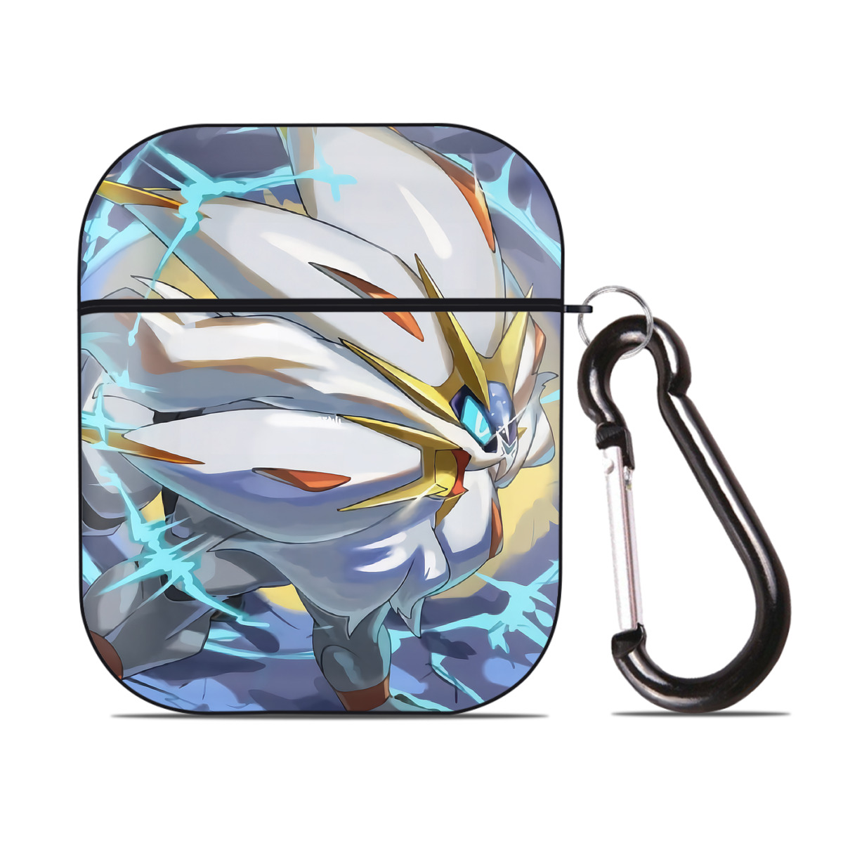 （画像用） ポケットモンスター Pokémon AirPods 第2世代保護ケース ハードシェル ブラック 耐衝撃・防指紋・カラビナ付き