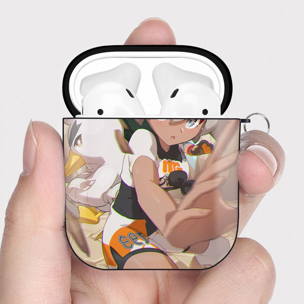（画像用） ポケットモンスター Pokémon AirPods 第2世代保護ケース ハードシェル ブラック 耐衝撃・防指紋・カラビナ付き