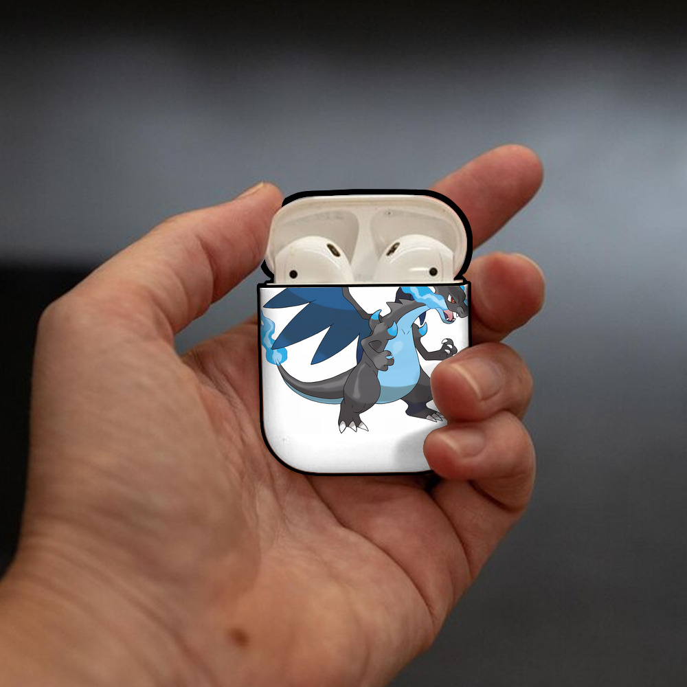 ポケットモンスター Pokémon AirPods 第2世代保護ケース ハードシェル ブラック 耐衝撃・防指紋・カラビナ付き