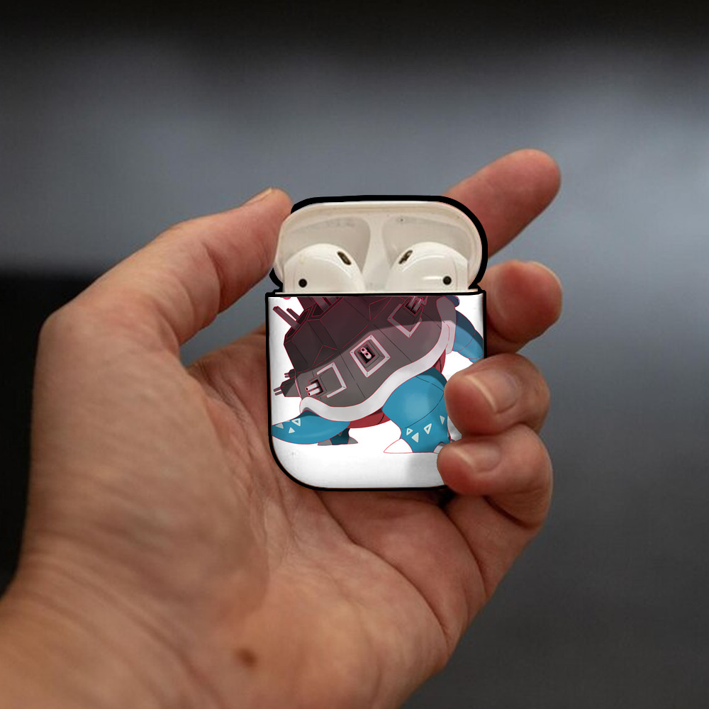 ポケットモンスター Pokémon AirPods 第2世代保護ケース ハードシェル ブラック 耐衝撃・防指紋・カラビナ付き