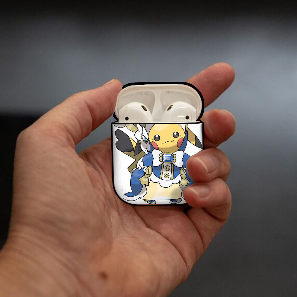 ポケットモンスター Pokémon AirPods 第2世代保護ケース ハードシェル ブラック 耐衝撃・防指紋・カラビナ付き