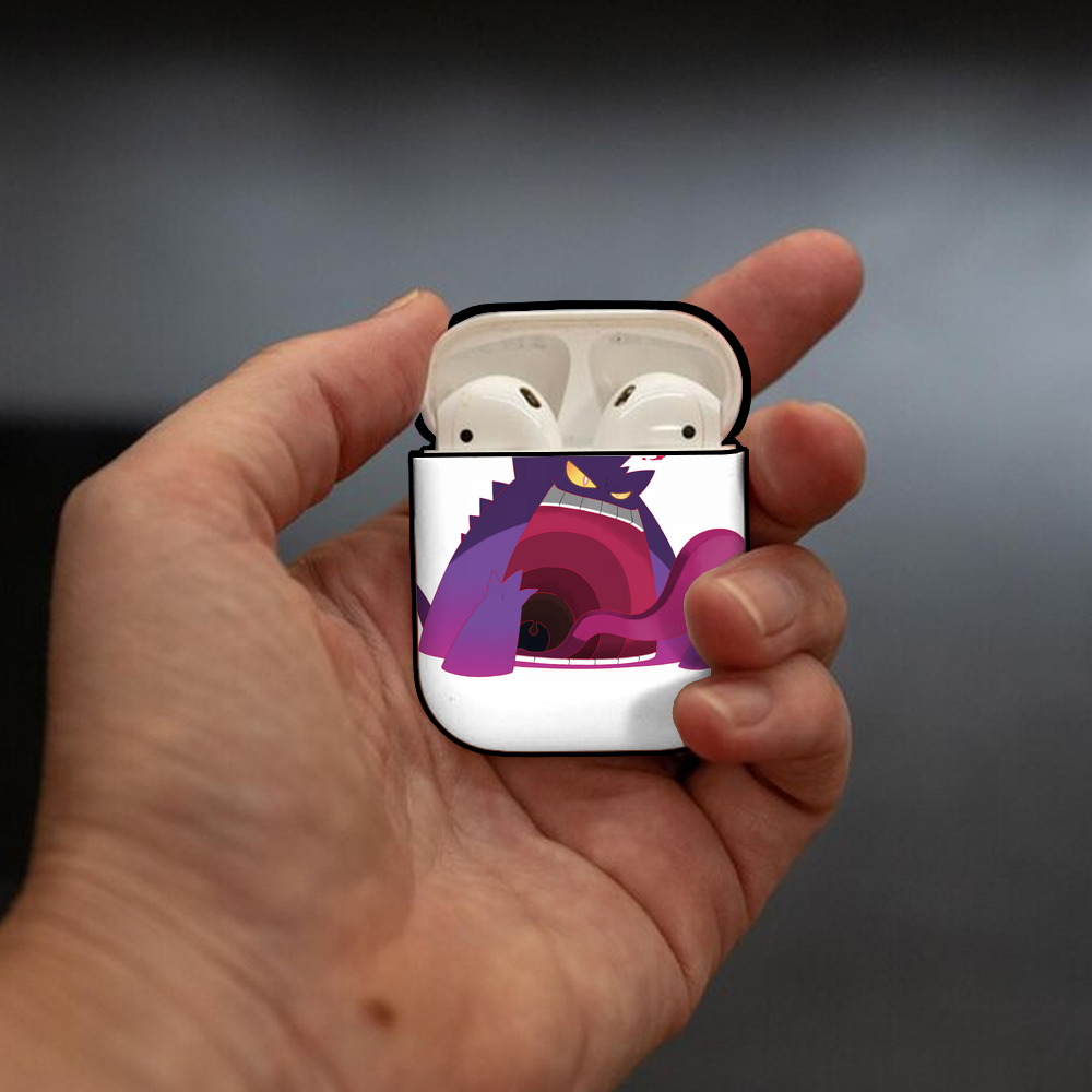 ポケットモンスター Pokémon AirPods 第2世代保護ケース ハードシェル ブラック 耐衝撃・防指紋・カラビナ付き