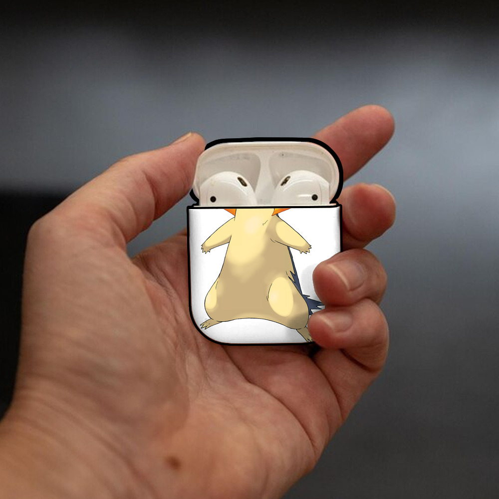 ポケットモンスター Pokémon AirPods 第2世代保護ケース ハードシェル ブラック 耐衝撃・防指紋・カラビナ付き