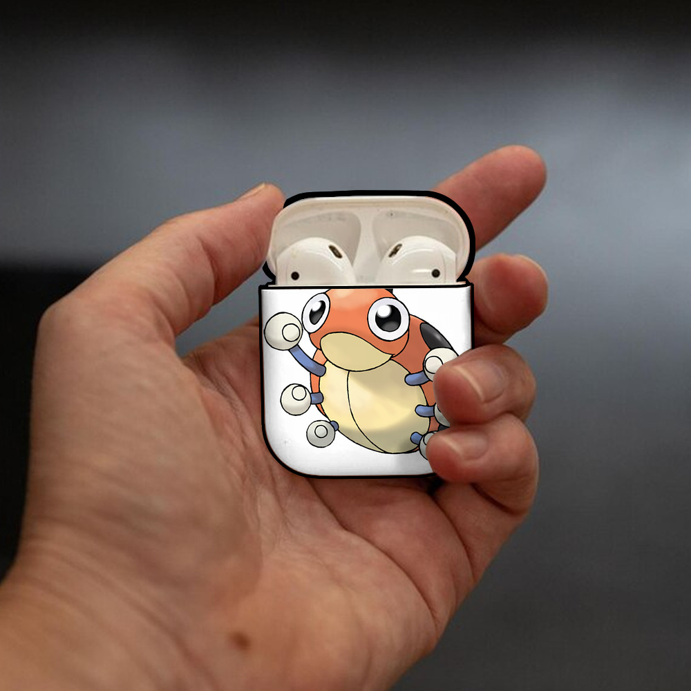 ポケットモンスター Pokémon AirPods 第2世代保護ケース ハードシェル ブラック 耐衝撃・防指紋・カラビナ付き