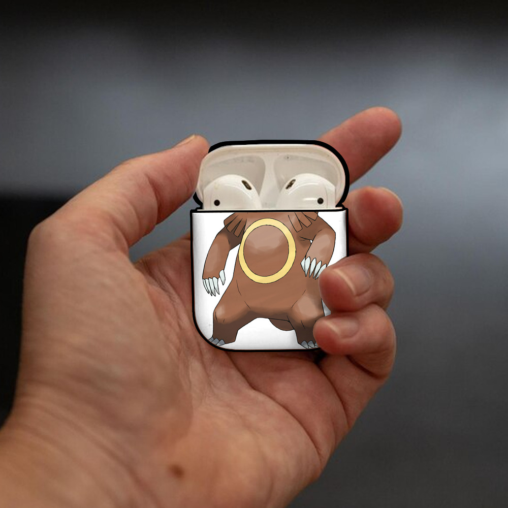 ポケットモンスター Pokémon AirPods 第2世代保護ケース ハードシェル ブラック 耐衝撃・防指紋・カラビナ付き