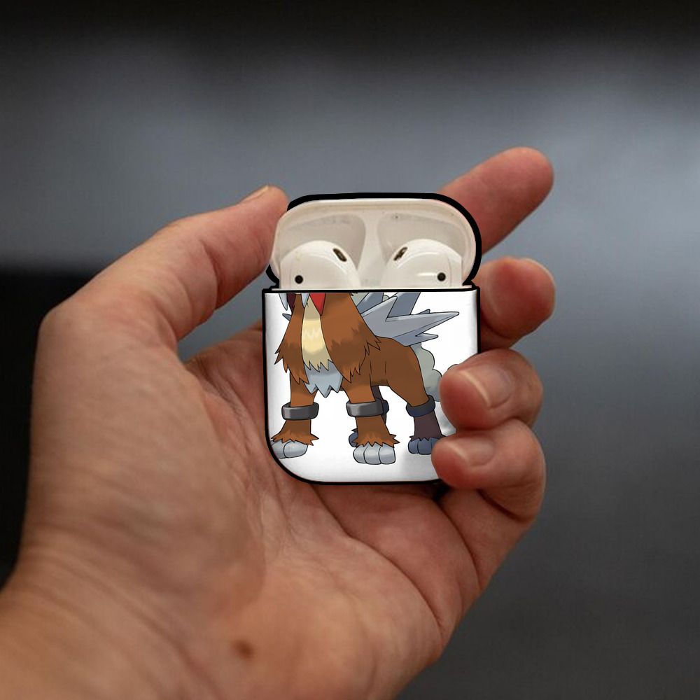 ポケットモンスター Pokémon AirPods 第2世代保護ケース ハードシェル ブラック 耐衝撃・防指紋・カラビナ付き
