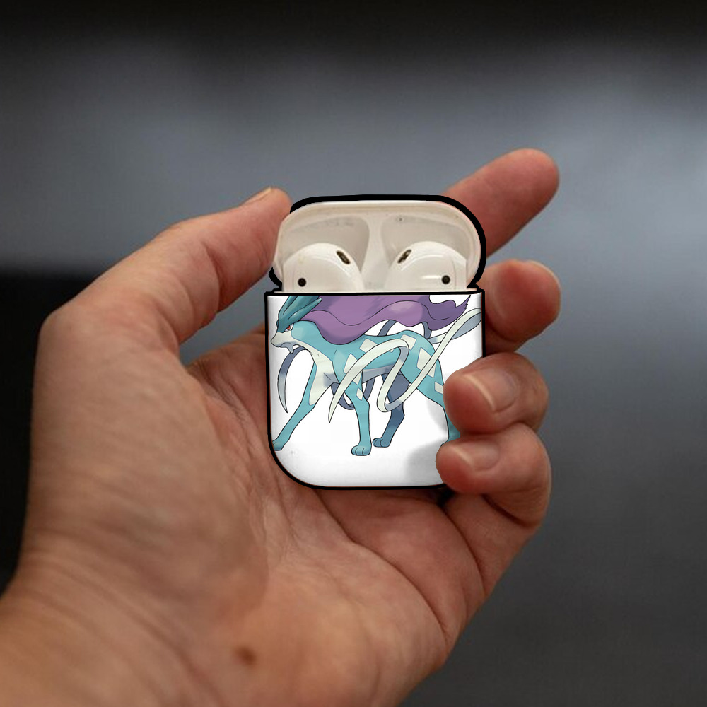 ポケットモンスター Pokémon AirPods 第2世代保護ケース ハードシェル ブラック 耐衝撃・防指紋・カラビナ付き