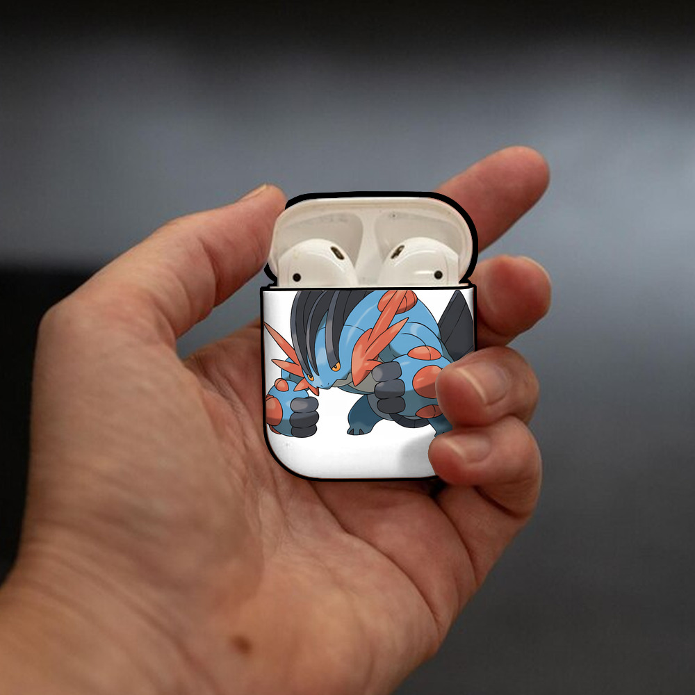 ポケットモンスター Pokémon AirPods 第2世代保護ケース ハードシェル ブラック 耐衝撃・防指紋・カラビナ付き